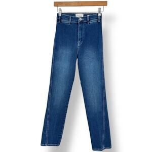 NWT Frame Le Sylvie Crop High Rise Straight Leg Jeans Women's 25 Medium Wash